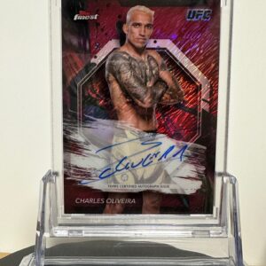 Charles Oliveira Topps UFC Finest AUTO Red Shimmer Refractors